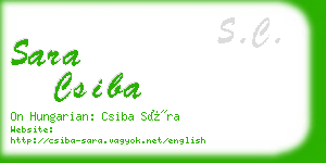 sara csiba business card